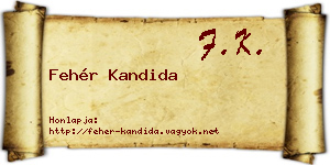 Fehér Kandida névjegykártya